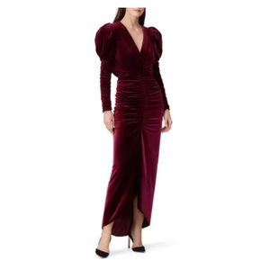 Ronny Kobo Red Velvet Alicia Dress